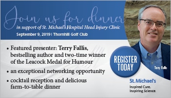 September 9, 2019 — Dinner Supporting St. Mike’s Head Injury Clinic