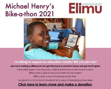 Michael Henry Rides for Elimu